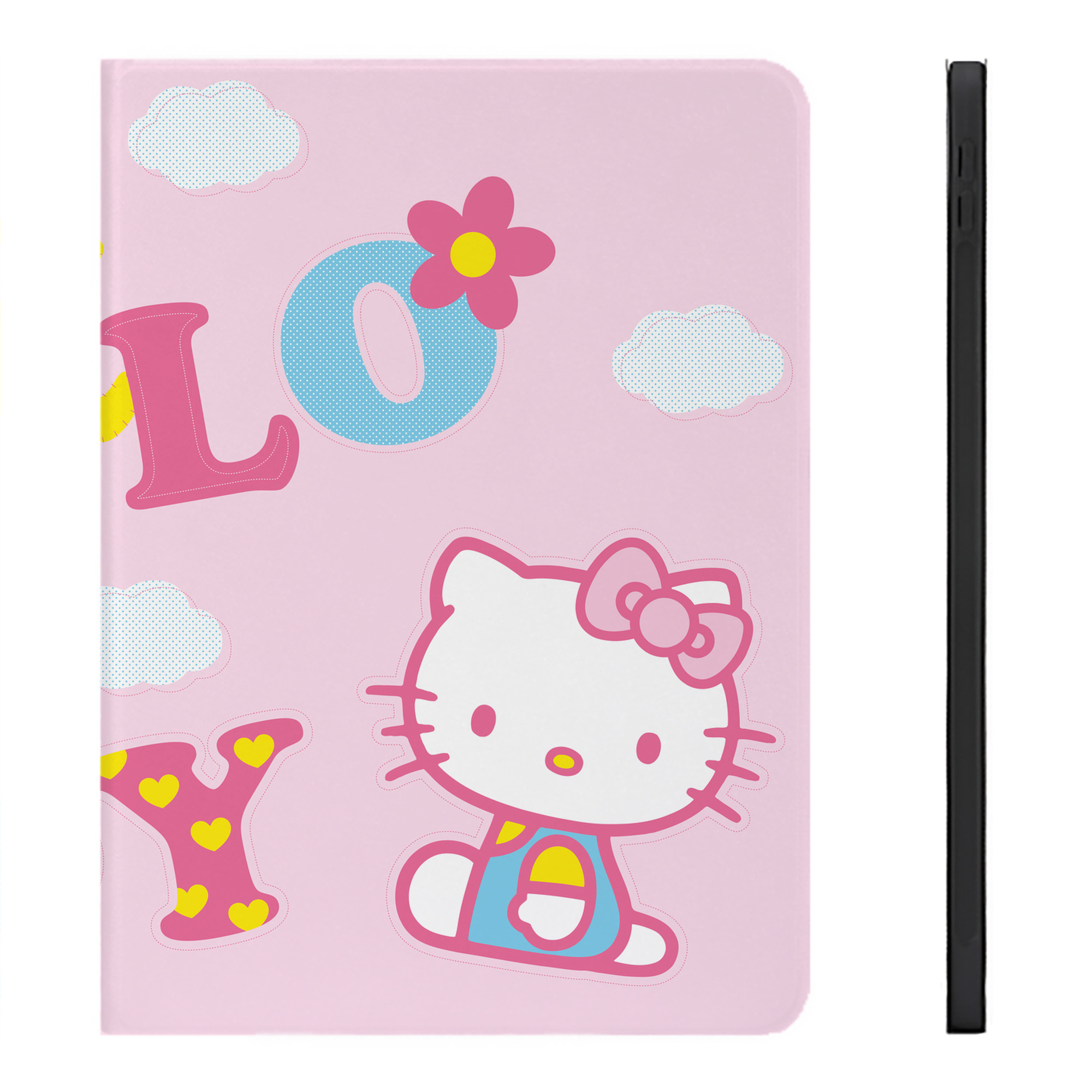 （画像用） Hello Kitty ハローキティ IPadケース ペンホルダー付き ブックスタイルデザイン